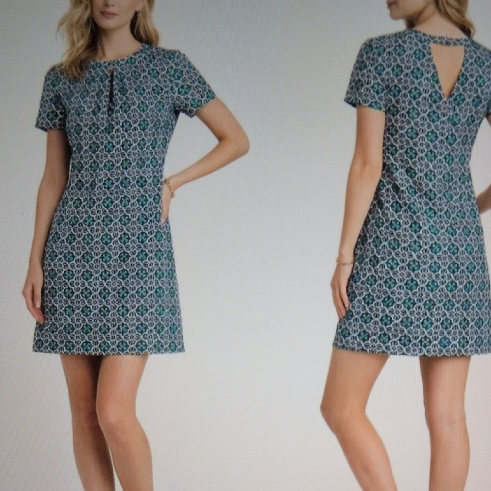 J. Crew Swoop Medallion Silk Print Dress